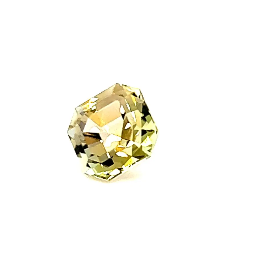 TUR-63 Turm. asscher fac. 3,98ct gelb Afgh