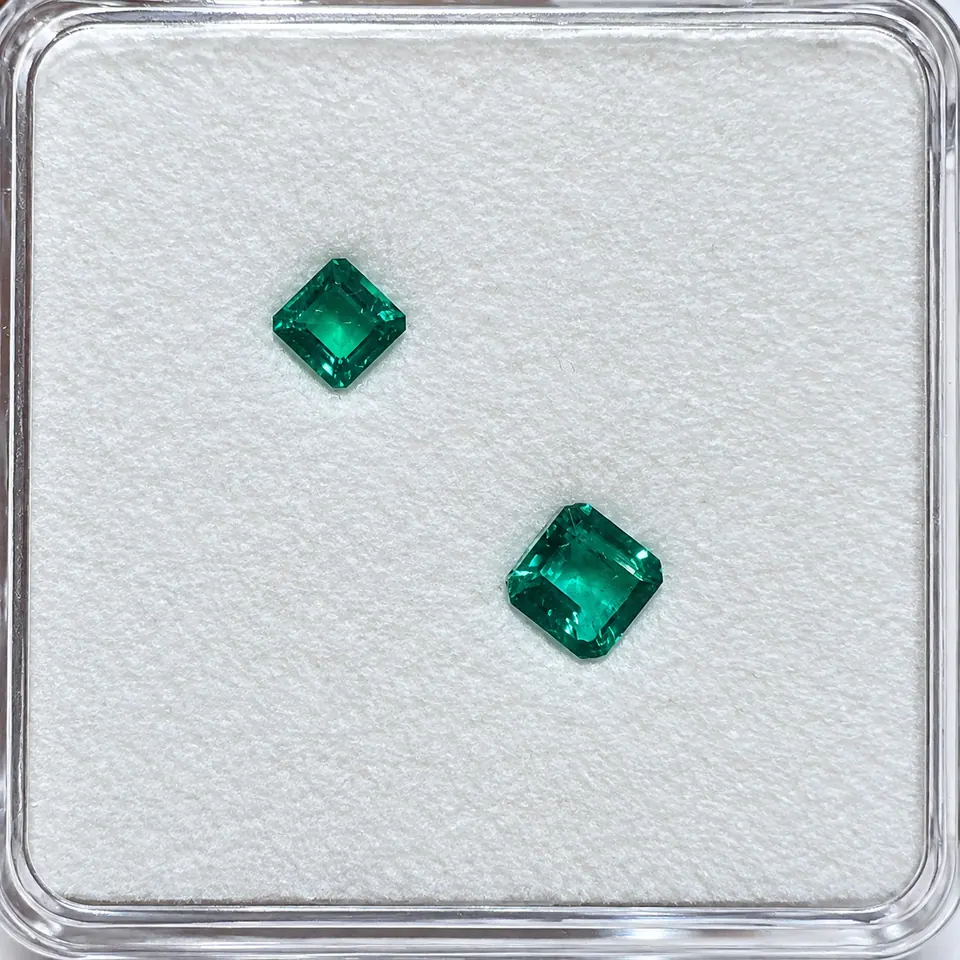 Smaragd emerald cut 0,41ct Sambia — Aufnahme 1