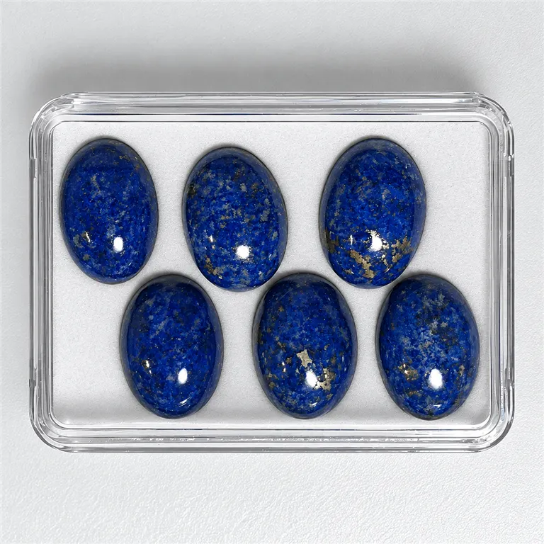 Lapis Lazuli (Lot 6 Stk.) oval Cabochon blau — Aufnahme 1