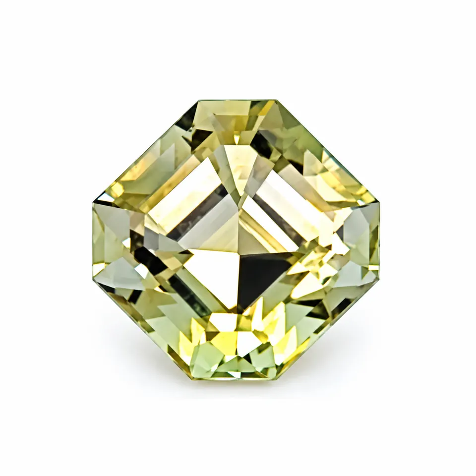 Turmalin asscher cut 3,98ct gelb Afghanistan — Aufnahme 1