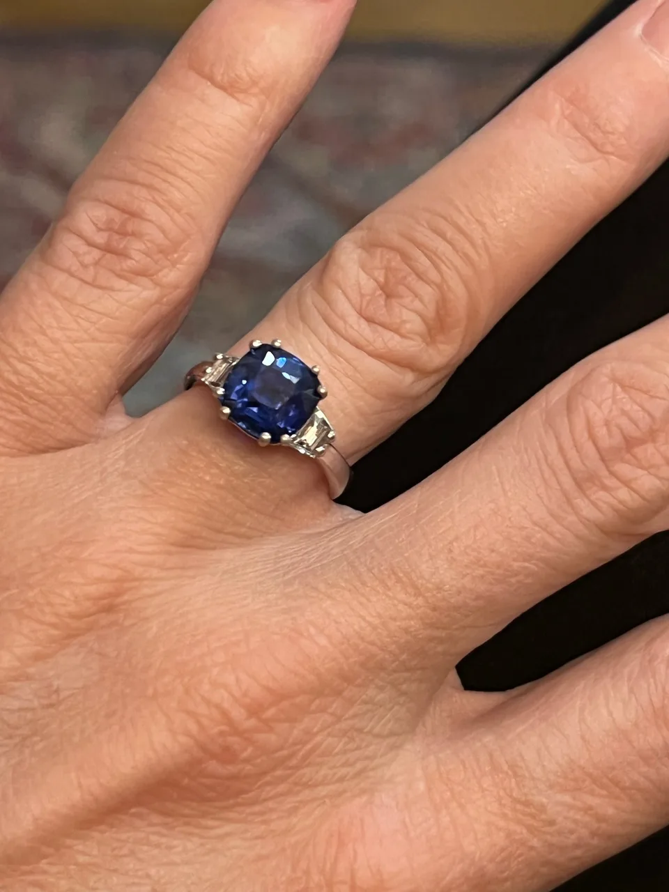 Saphirring mit Diamanten WG750 — Aufnahme 2