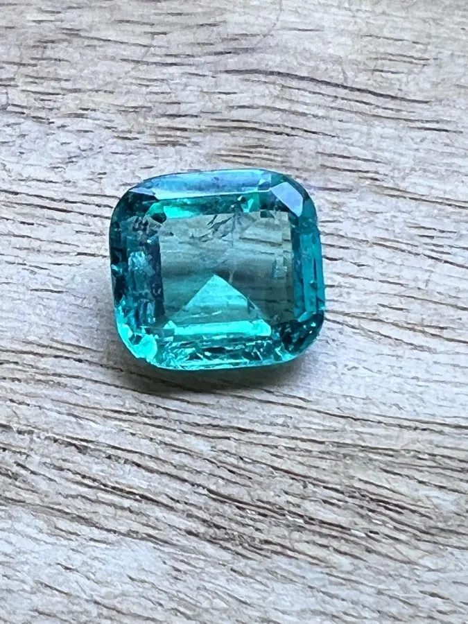 Smaragd, Kissen, Mixed Cut, 4,62 ct, 11,53x10,69x5,59 mm, Kolumbien
