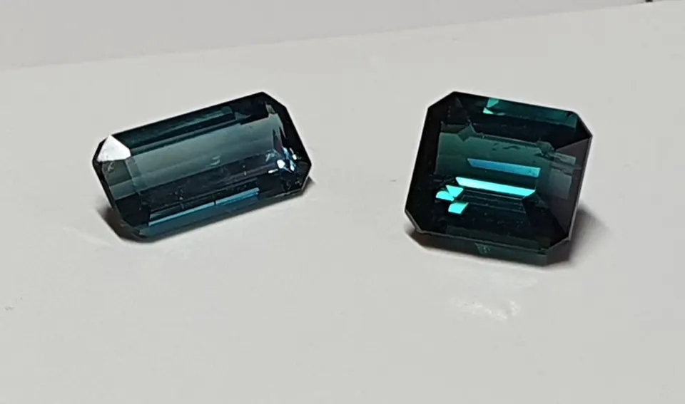 TUR-34 Turmalin gr-bl 2,93ct rect.cut Afghanistan