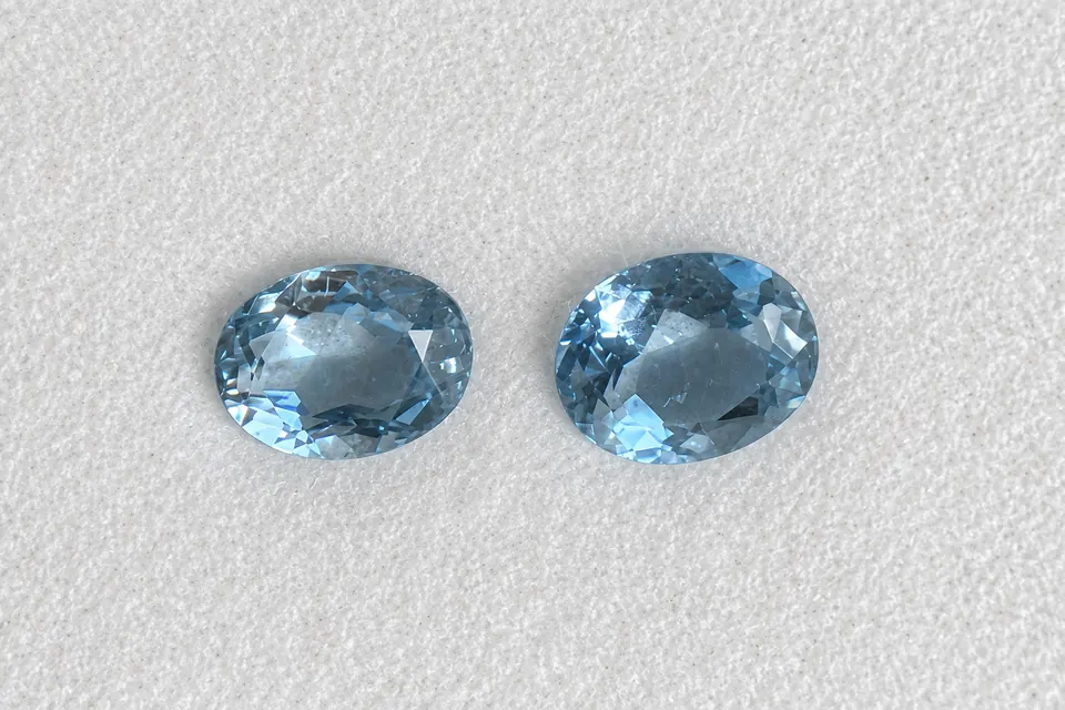 Aquamarin, Oval, facettiert, 1,56 ct, ca.7x5 mm, Brasilien
