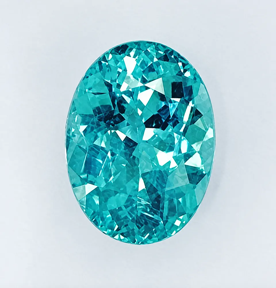 Apatit, Oval, facettiert, 1,26 ct, 7,97x5,90x3,98 mm