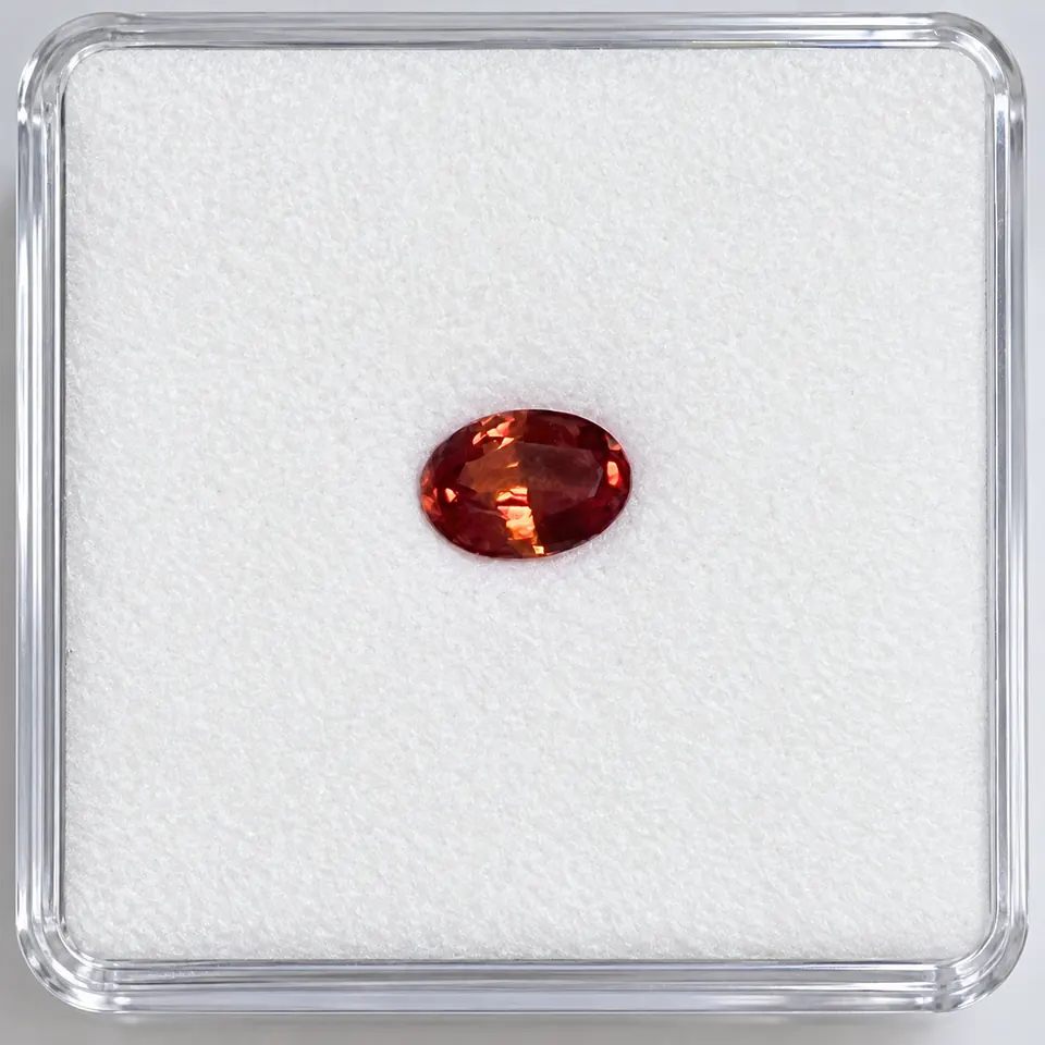 Rodochrosit oval fac. 1,17ct padparadschafarbe