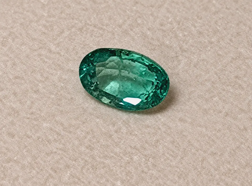 Smaragd oval fac. 0,75ct green