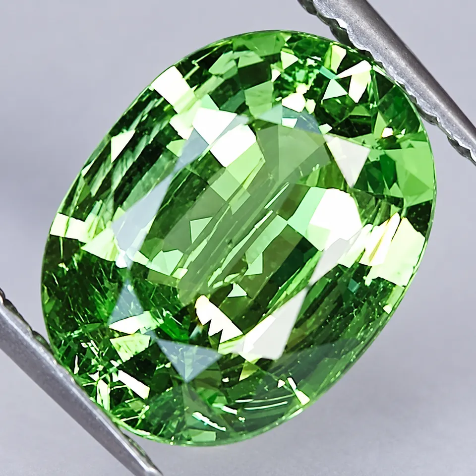 Granat (allg.), Oval, facettiert, 1,42 ct, 8,04x6,11x3,62 mm, Tansania