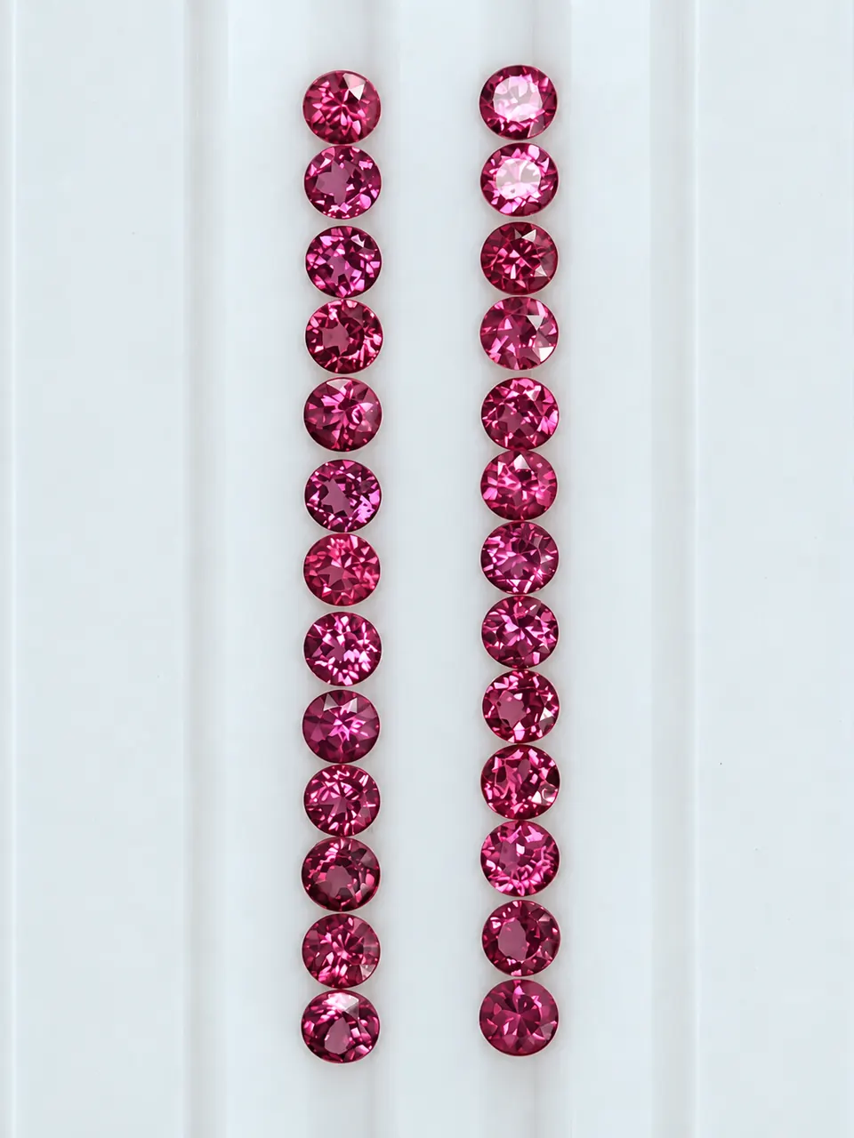 Rhodolith, Rund, facettiert, d=3,0 mm