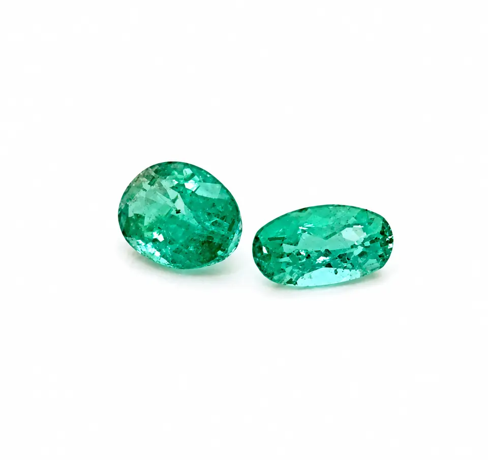 Paraiba-Turmalin LOT (2 Stk.) oval 0,62ct Brazil