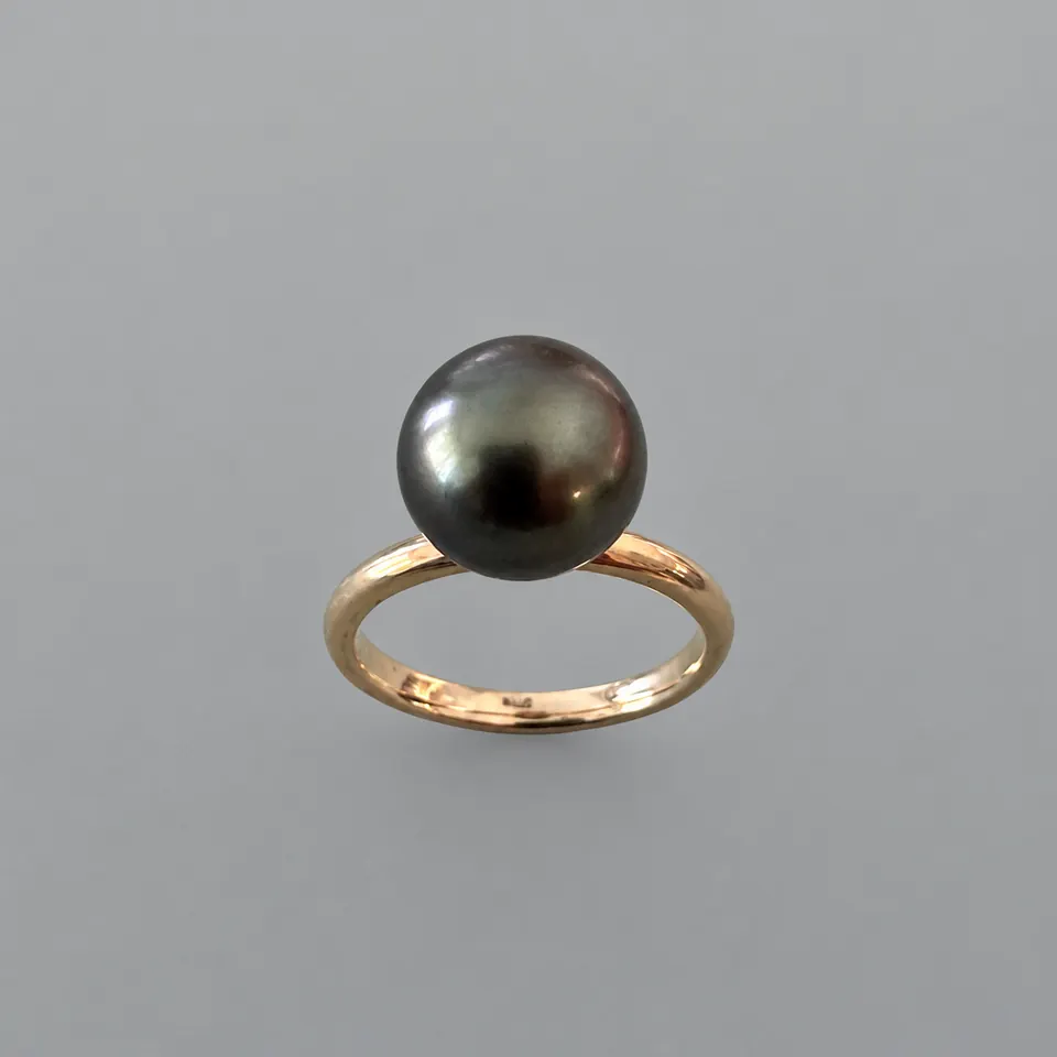 Goldring Damen mit Tahitiperle (1 RIng)