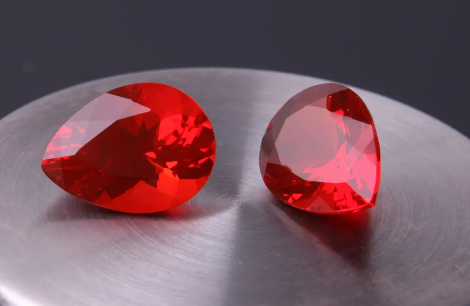 Mexikanische Feueropale Pärchen orange-rot 5,00ct